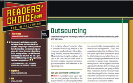 2015 Readers Choice Survey Outsourcing News Consumer Goods Technology