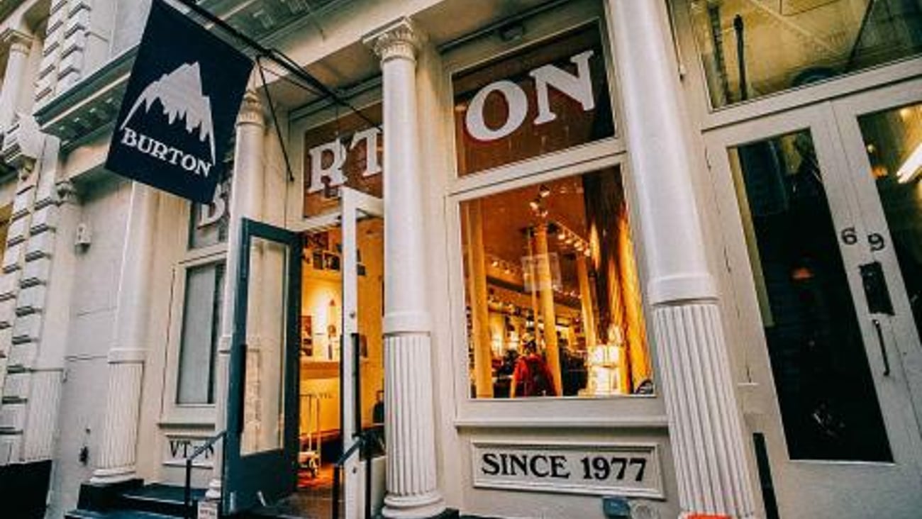 Burton's storefront