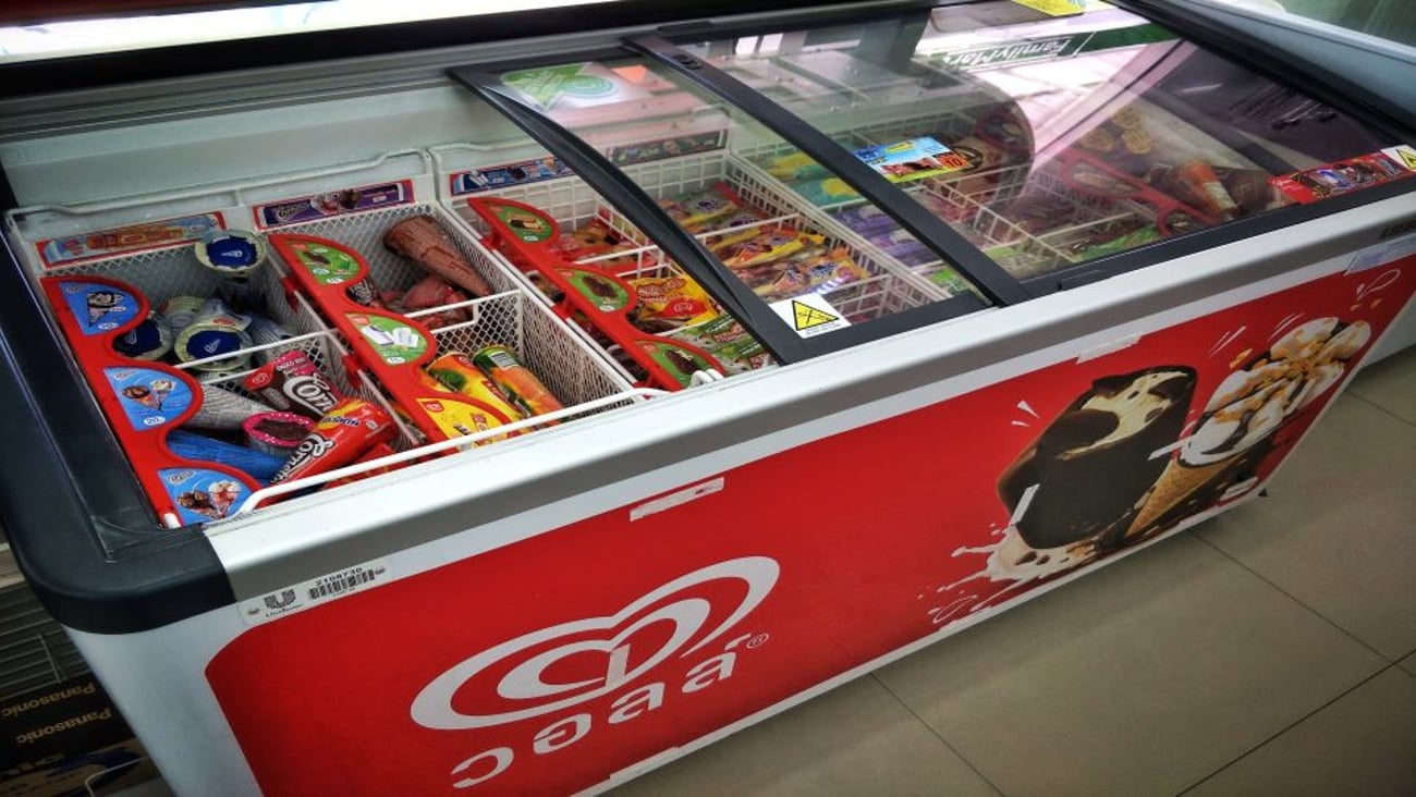 Unilever ice cream box in store