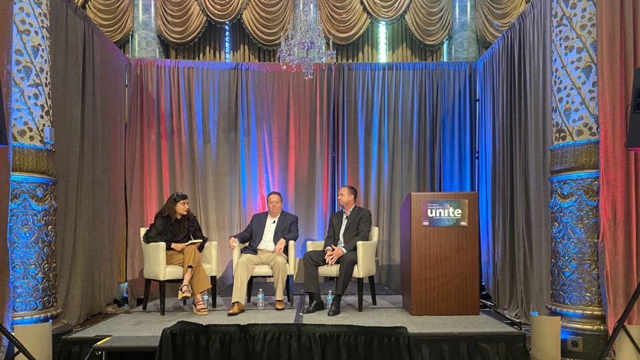 Left to right: Kalindi Mehta, VP, Consumer Foresight and Predictive Analytics, The Estee Lauder Companies; Jamie Lancaster, Vice President, The Kroger Co.; Josh Blacksmith, Senior Director, Global Consumer Relationships & Engagement, Kimberly-Clark