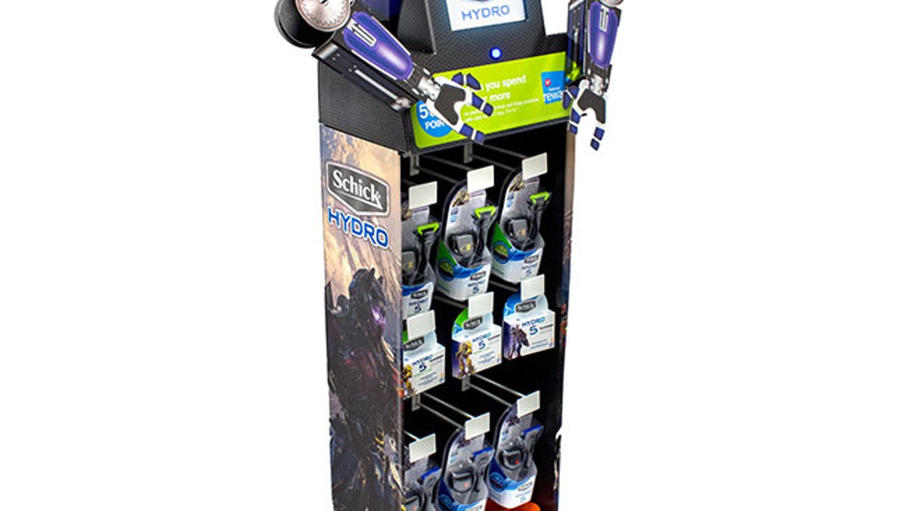 Schick Hydro Disposable Edge Floor Display With Robot Motion/Video