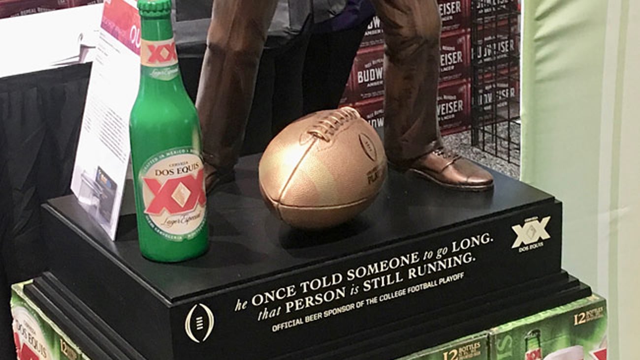 Dos Equis Most Interesting Man Off Premise Football Statue