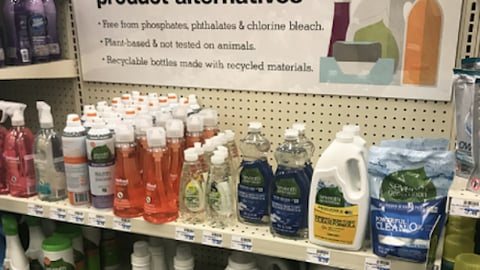 CVS purposeful choices cleaning aisle