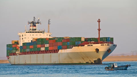 a large ship in a body of water