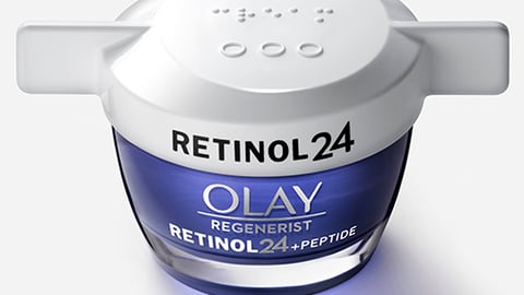 The Olay Easy Open lid has a winged cap and extra-grip design. 