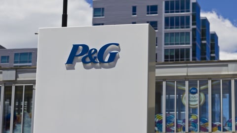 P&G logo on building