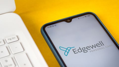 Edgewell logo on mobile phone