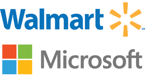 Walmart and Microsoft logos