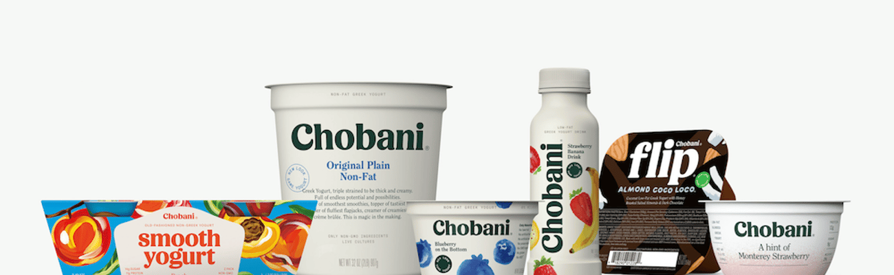 Chobani family new packaging, 10 year anniversary