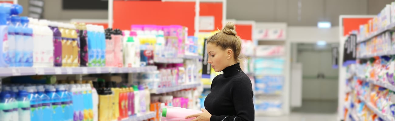 AWS Blog Hero Image - woman holding basket in store aisle