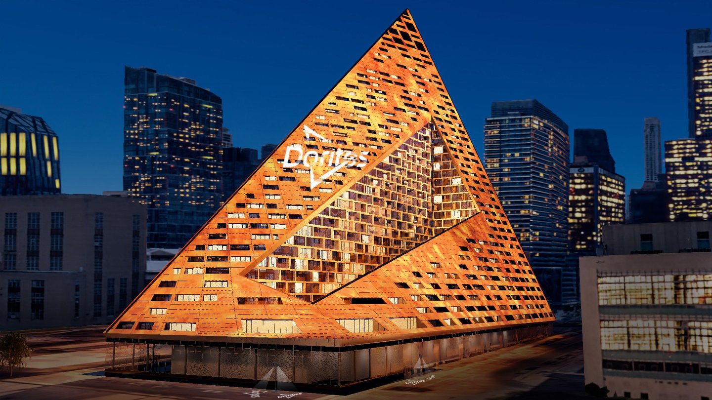 The TikTok campaign revolves around famous triangle-shaped landmarks in New York, and Atlanta and Memphis Tennessee. 