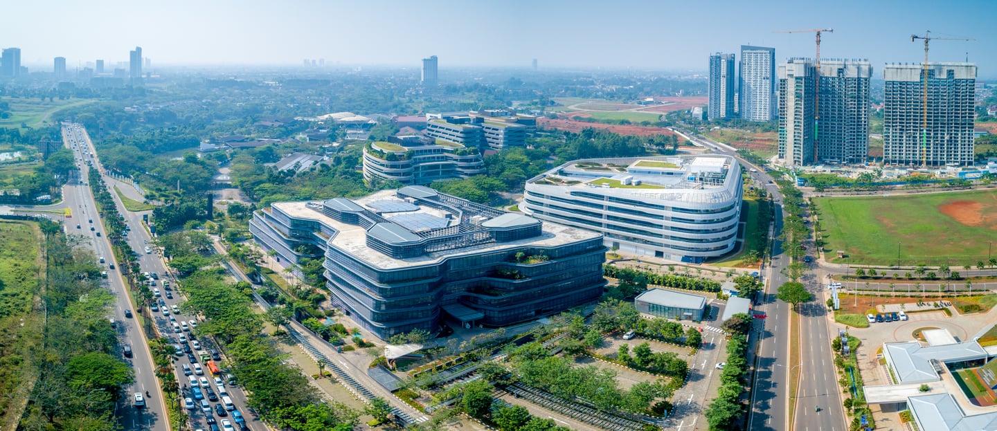 Aerial View of Unilever Building at Green Office Park