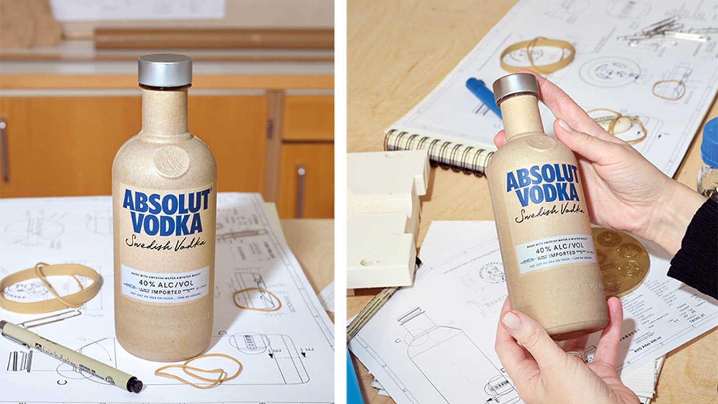 Absolut paper bottle