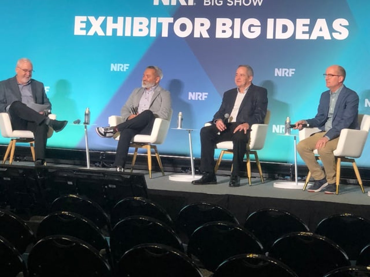 From left to right: Planalytics' Scott Bernhardt, H-E-B's Randy Bermea, Primo Brands' Joe Wright, At Home's Chris Callahan