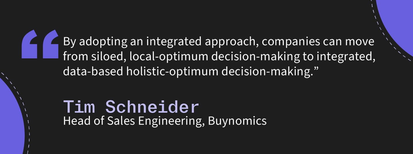 Quote — Tim Schneider, Head of Sales Engineering, Buynomics