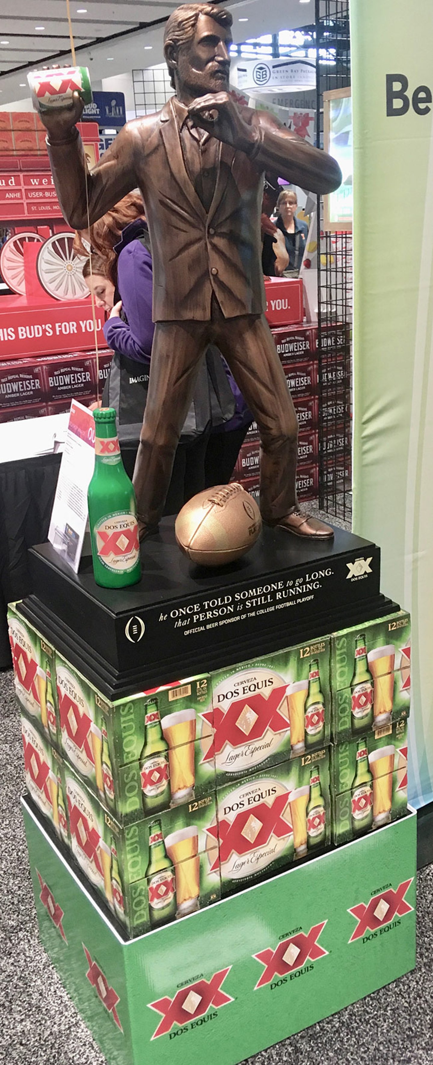 Dos Equis Most Interesting Man Off Premise Football Statue