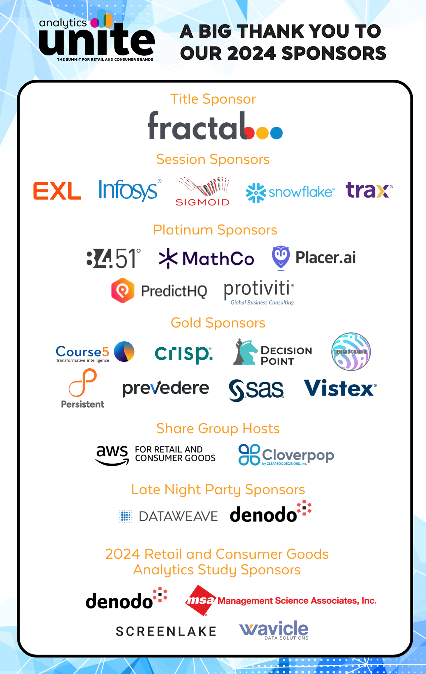 Thank You Sponsors