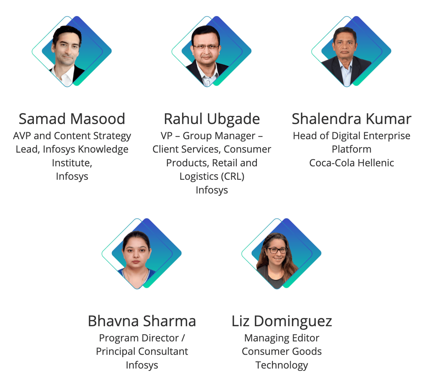 Infosys June webinar speakers