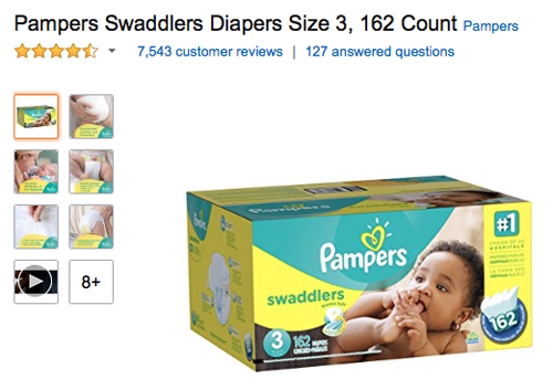 Pampers on Amazon