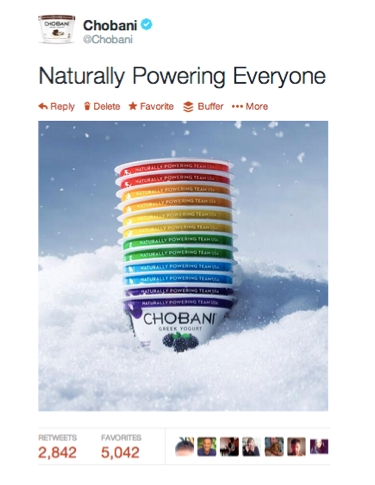 Chobani rainbow ad