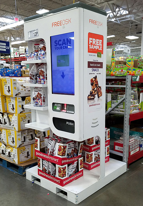 Freeosk in-store sampling