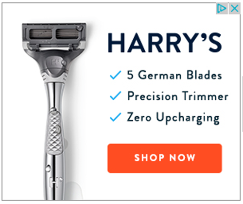 Harry's display ad