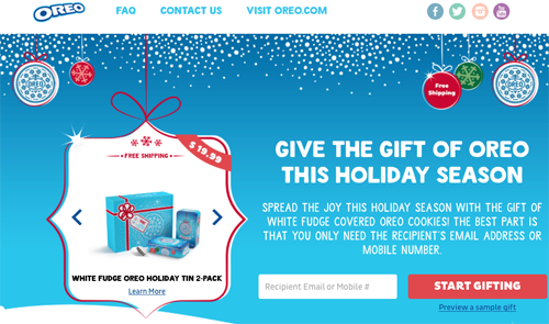 Oreo gift site