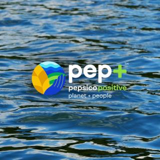 Pep+ logo - Pepsi's sustainability initiative