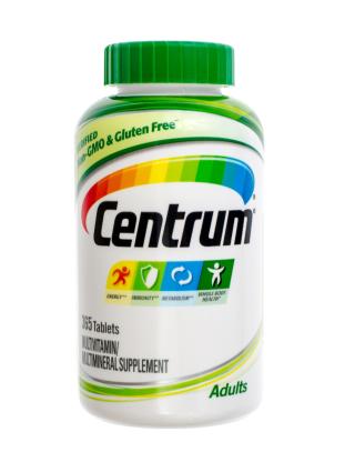 bottle of centrum multivitamins