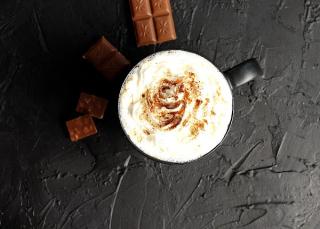 hot chocolate in a mug