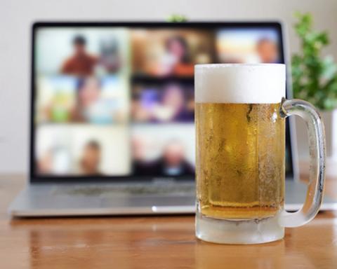 a glass mug on a table