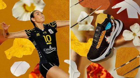 Pro volleyball player Lauren Schad is promoting Nike’s 2021 summer collection