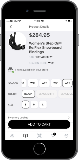 Burton mobile app