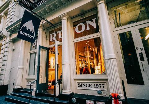 Burton's storefront