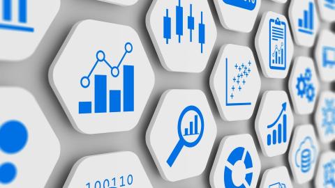 Icons representing predictive analytics
