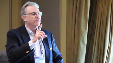 Alex McConnell, Principal Customer Advisory, SAS, gives presentation during "The Plan Must Change — Again!"