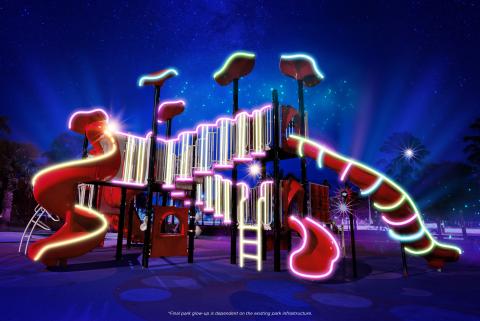 Digital rendering of park glow-up for Lucky Charms Sweepstakes. Credit: General Mills