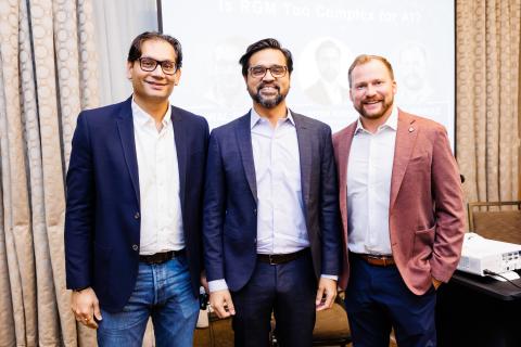 From L to R: Ujjwal Sehgal, Mars, Inc.; Aakarsh Kishore, The Math Company; David Miracle, The Match Company