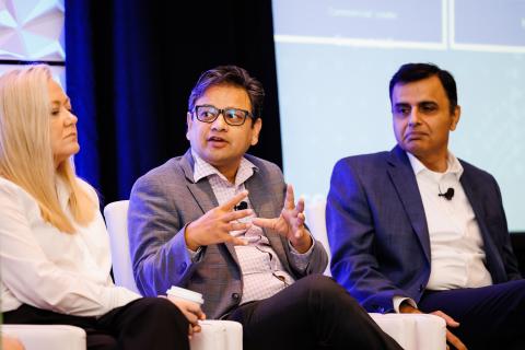L to R: Danica Konetski, Treasure Data, Himanshu Shukla, Genpact; Anil Khanduja, HCLTech
