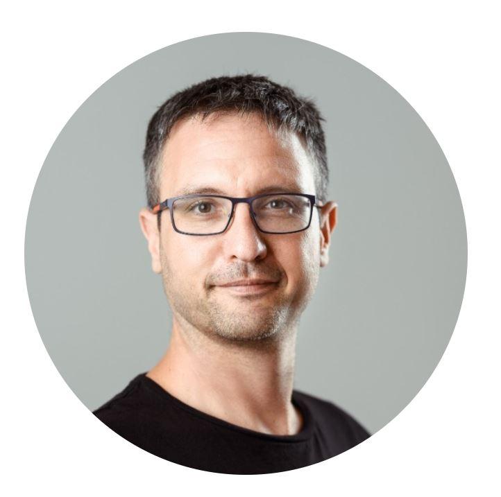a man wearing glasses