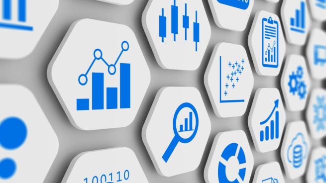 Icons representing predictive analytics